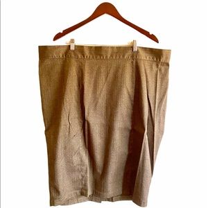 Kiyona Pencil Skirt Brown Menswear Size 3 (22)